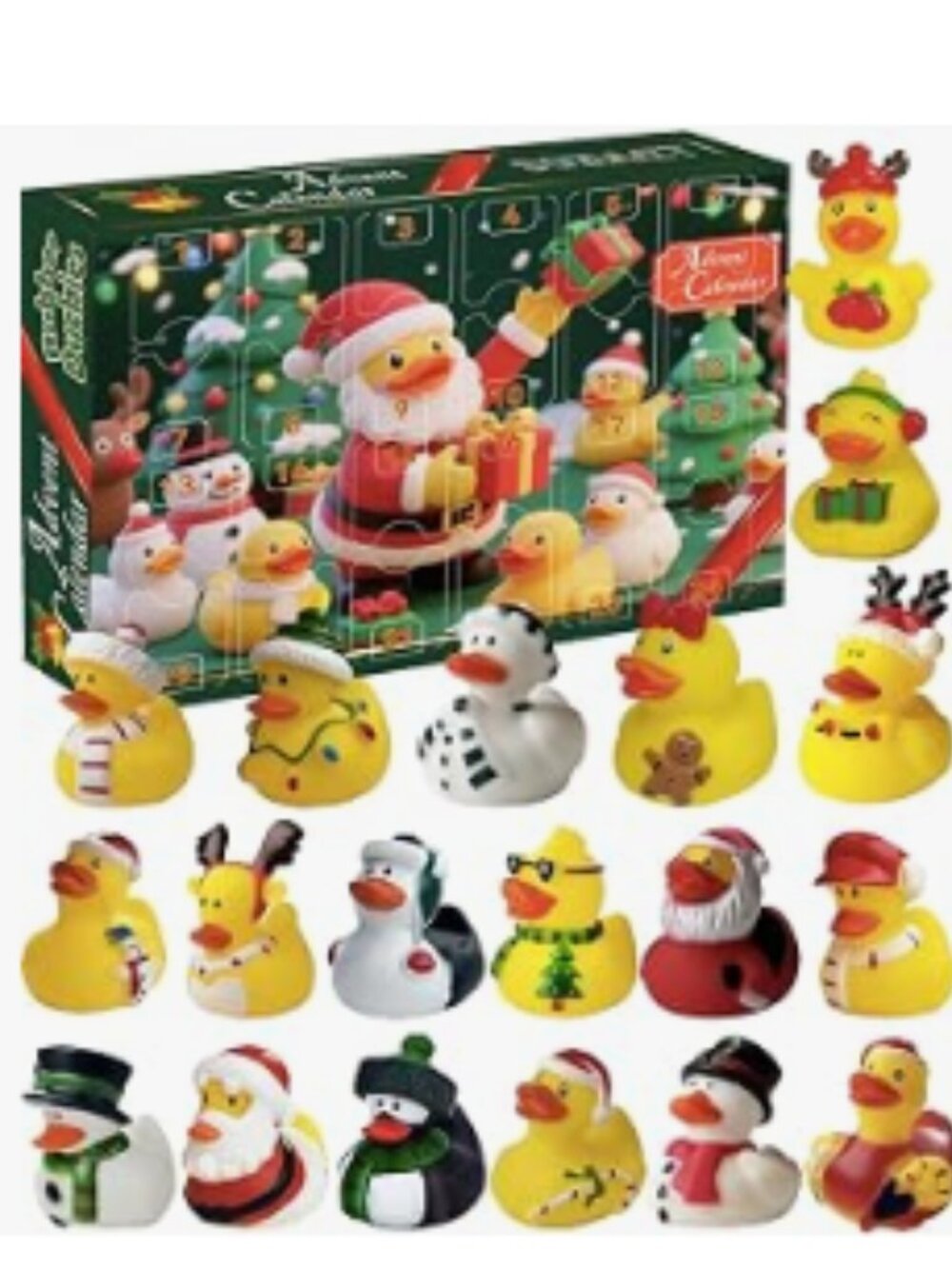 2026 Christmas Advent Calendar Rubber Ducks 24 Days Kids Gift